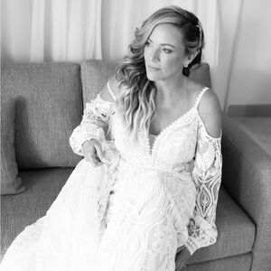 Stunning bohemian wedding dress